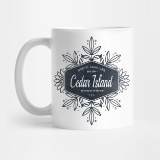 Cedar Island, NC Summertime Floral Badge Mug